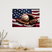 Amerikaanse honkbal poster (Keuken)