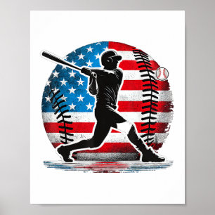 Amerikaanse honkbalspeler slagman met Verenigde St Poster