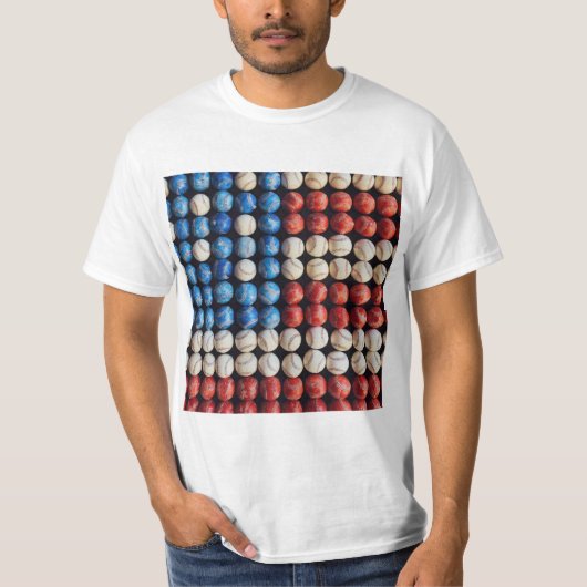 Amerikaanse honkbalvlag t-shirt (Voorkant)