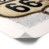 Amerikaanse hoofdstraat Route 66 Poster (Hoek)