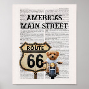 Amerikaanse hoofdstraat Route 66 Poster