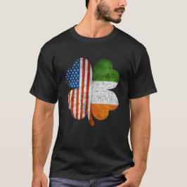 Amerikaanse Ierse Shamrock USA Ierland Vlag T-shirt