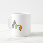 Amerikaanse Ierse vlag Koffiemok (Voorkant links)