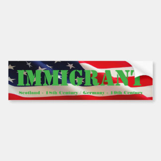Amerikaanse immigrant bumpersticker