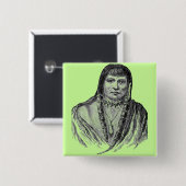 Amerikaanse Indiaanse Button (Voorkant /achterkant)