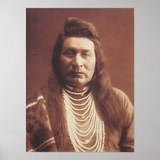 AMERIKAANSE INDIAANSE CHIEF HISTORISCHE FOTOGRAFIE POSTER (Voorkant)