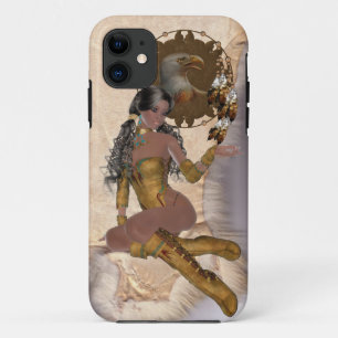 Amerikaanse Indiaanse prinses Eagle Mandala iPhone 11 Hoesje