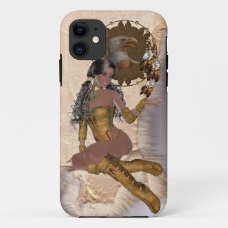 Amerikaanse Indiaanse prinses Eagle Mandala iPhone 11 Hoesje