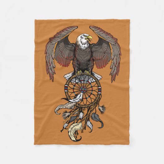 Amerikaanse indianen droamcatcher fleece deken (Voorkant)