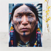 AMERIKAANSE INDIASE MAN BIRTHDAY GROTE KAARTEN (Gele Bloem)