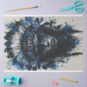 Amerikaanse Indiase prinses hoofdtooi Decoupage Tissuepapier (Craft)