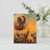 Amerikaanse Indiërs  Magic Lantern Slide Briefkaart (Staand voorkant)