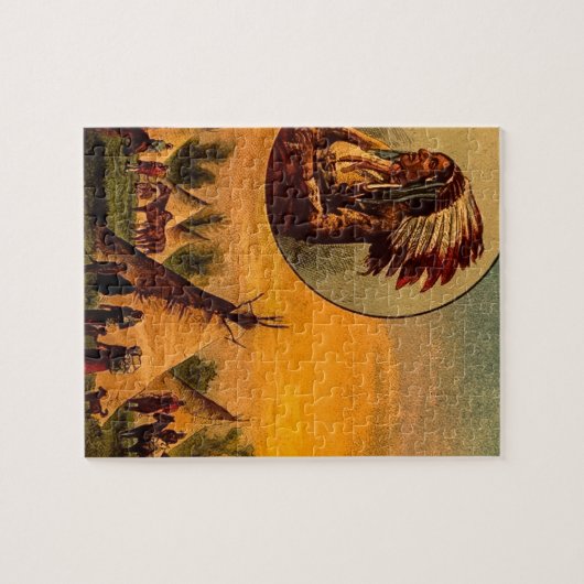 Amerikaanse Indiërs  Magic Lantern Slide Legpuzzel (Horizontaal)