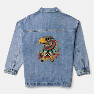 Amerikaanse inheemse adelaar denim jacket