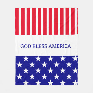 Amerikaanse inrichting! God zegene Amerika Fleece Deken