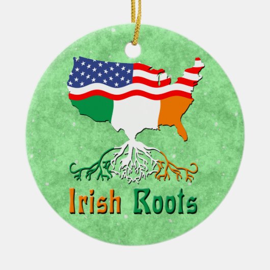 Amerikaanse Irish Roots Keramisch Ornament (Voorkant)