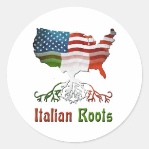 Amerikaanse Italiaanse rots Ronde Sticker