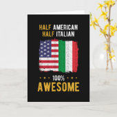 Amerikaanse Italiaanse vlag Kaart (Gele Bloem)