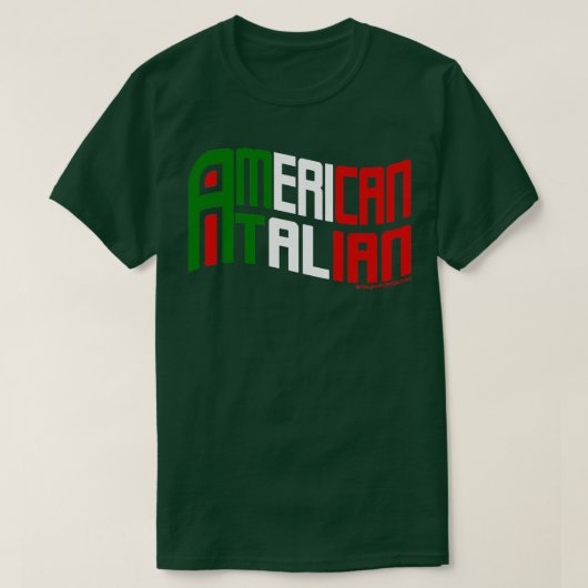 Amerikaanse Italiaanse vlag T-shirt (Design voorkant)