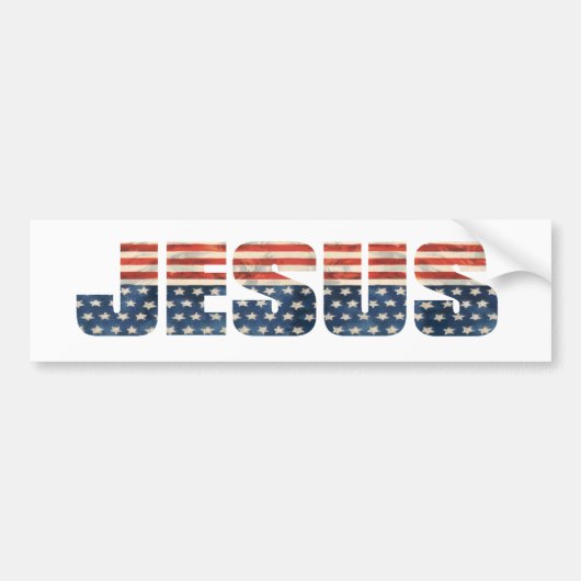 Amerikaanse Jezus Bumpersticker (Voorkant)