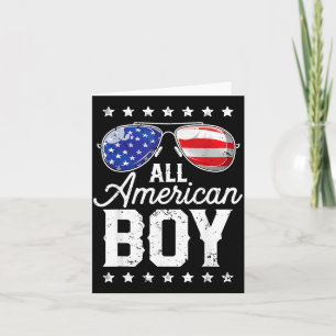 Amerikaanse Jongen 4 juli USA Zonnebril Familie Kaart