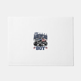 Amerikaanse Jongen Monster Truck Vintage Patriotti Deurmat