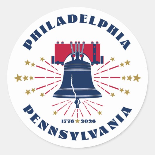 Amerikaanse Jubileum Liberty Bell 1776 Sticker (Voorkant)