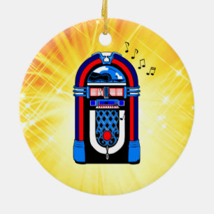 Amerikaanse Jukebox Keramisch Ornament