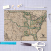  Amerikaanse kaart (1823) Tissuepapier (Craft)