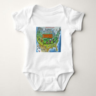 Amerikaanse kaart Tennessee Romper