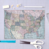  Amerikaanse kaart Tissuepapier (Craft)