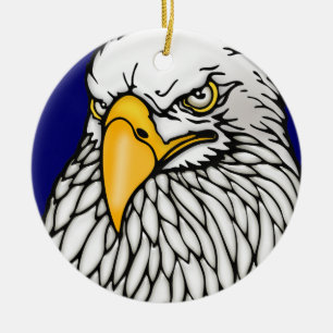 Amerikaanse kale adelaar keramisch ornament