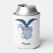  Amerikaanse Kale Eagle Stars Stripes Shield Blikjeskoeler (Blikje Voorkant)