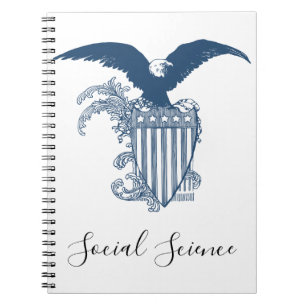 Amerikaanse Kale Eagle Stars Stripes Shield Notitieboek