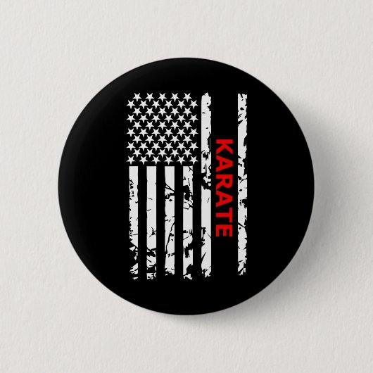Amerikaanse Karate Ronde Button 5,7 Cm (Voorkant)