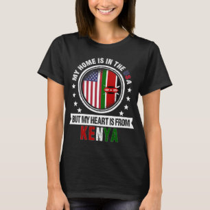 Amerikaanse Keniaanse vlag Kenia Amerikaanse patri T-shirt