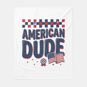 Amerikaanse Kerel Patriottisch Vintage T-shirt Ont Fleece Deken