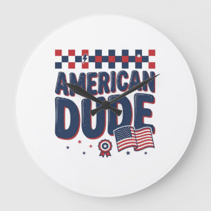 Amerikaanse Kerel Patriottisch Vintage T-shirt Ont Grote Klok