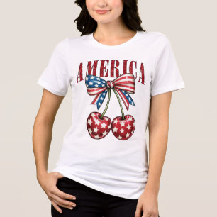 Amerikaanse kersen Tri-Blend shirt