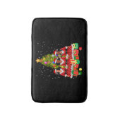 Amerikaanse kerstkerstkerstkerstman zwarte meisjes badmat (Voorkant Verticaal)