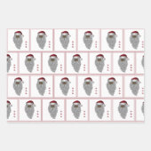 Amerikaanse kerstkerstman inpakpapier vel (Voorkant 3)