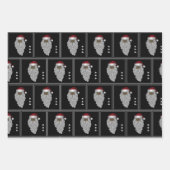 Amerikaanse kerstkerstman inpakpapier vel (Voorkant)