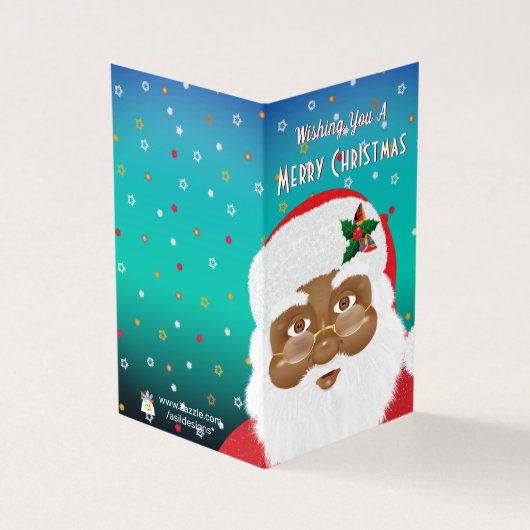 Amerikaanse kerstman kaart (Buitenkant)