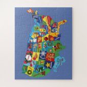 Amerikaanse kerstman — puzzel legpuzzel (Verticaal)