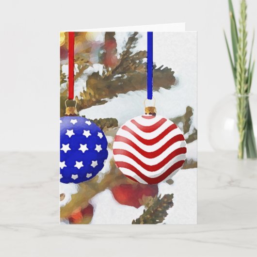 Amerikaanse Kerstmis Feestdagen Kaart (Voorkant)
