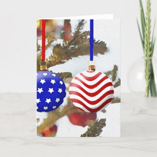 Amerikaanse Kerstmis Feestdagen Kaart