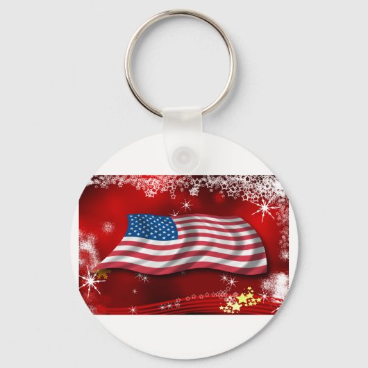 Amerikaanse Kerstmis Sleutelhanger (Voorkant)