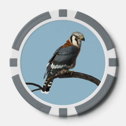 Amerikaanse Kestrel Clay Poker Chip (Voorkant)