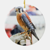 Amerikaanse kestrel keramisch ornament (Achterkant)