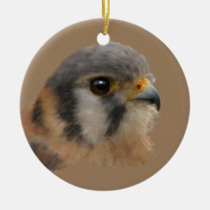 Amerikaanse kestrel keramisch ornament